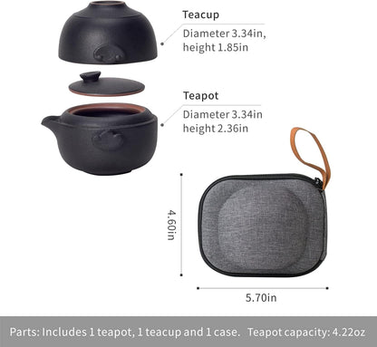 Chinese Travel Gaiwan Tea Set for One