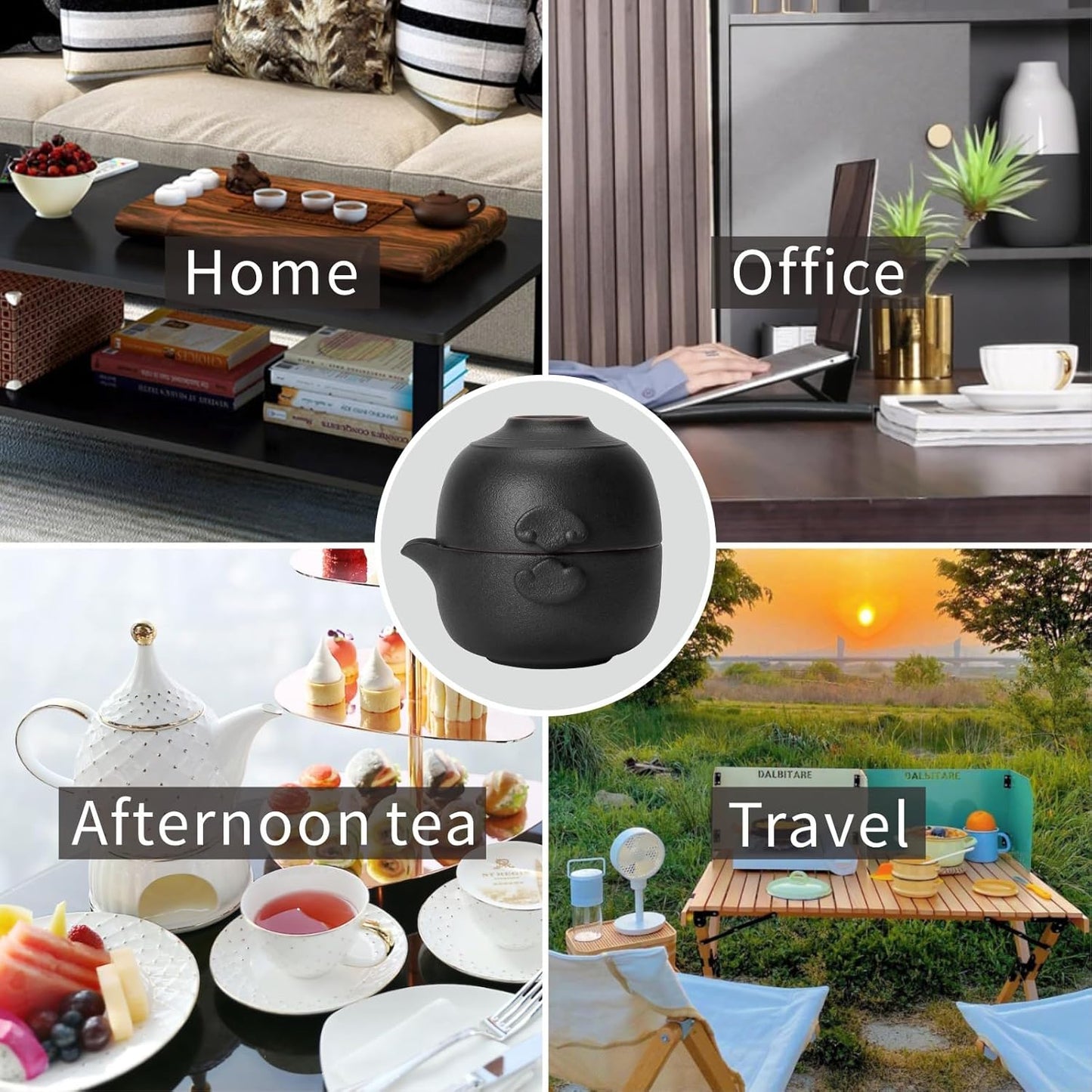 Chinese Travel Gaiwan Tea Set for One